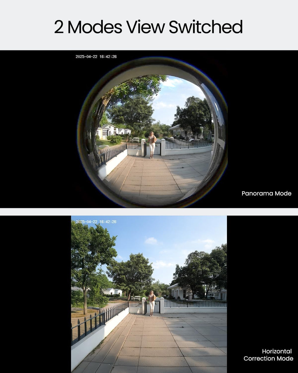 ieGeek Doorbell Camera Wireless No Subscription, 3MP Video Doorbell with Chime, 180° Head to Toe View, 2-Way Talk Voice Changer, AI Motion Detection Night Vision, Only 2.4GHz WiFi, Works with Alexa