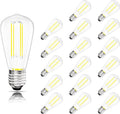 Edison Bulbs E26 Medium Base 2700K Soft White, 750LM ST58 Vintage LED Filament Bulb Clear Glass, Equivalent 75W Dimmable Lights Bulb 90+ CRI for Chandeliers, Pendants, Wall Sconces, 18 Pack