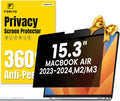 F FORITO 360° Privacy Screen Protector Compatible with MacBook Air 15.3 inch (2023-2025, M2, M3, M4), Anti Peeping and Anti Glare Laptop Privacy Screen Shield