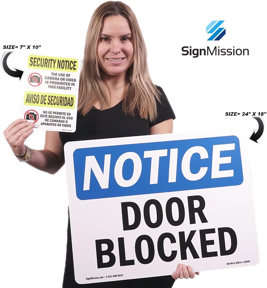 OSHA Notice Sign - Eye and Ear Protection Required in This Area | Vinyl Label Decal | Protect Your Business, Construction Site | Made in The USA