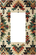 Decorative Outlet Covers Southwest Rustic American Indian Aztec Boho 1 Gang Single Rocker Light Switch Cover Plate Wall Plates GFCI Faceplate for Bed Room living Room Decor