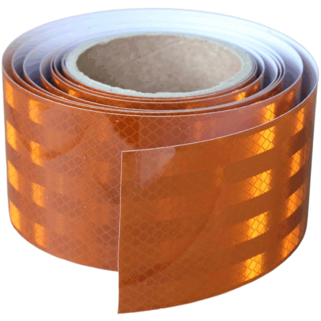 Non Fading Brown Reflective Tape Outdoor Waterproof 3 inch Wide, High Visibility Warning Safety Industrial Marking Tape (11 feet)