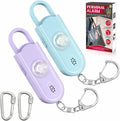 Safe Sound Personal Alarm, 2 Pack 130 dB Loud Siren Song Emergency Security Alarm Keychain with Strobe LED Light, Personal Sound Safety Siren for Women, Men, Children, Elderly