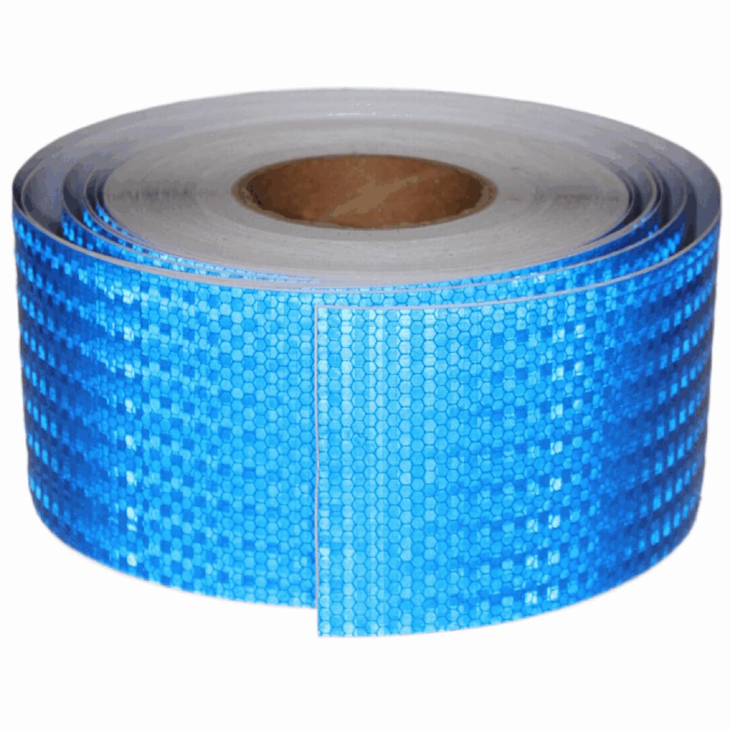 Blue Reflective Tape 4 inch Wide, Outdoor Waterproof High Visibility Warning Industrial Marking Tape, Safety Stickers (168 feet)