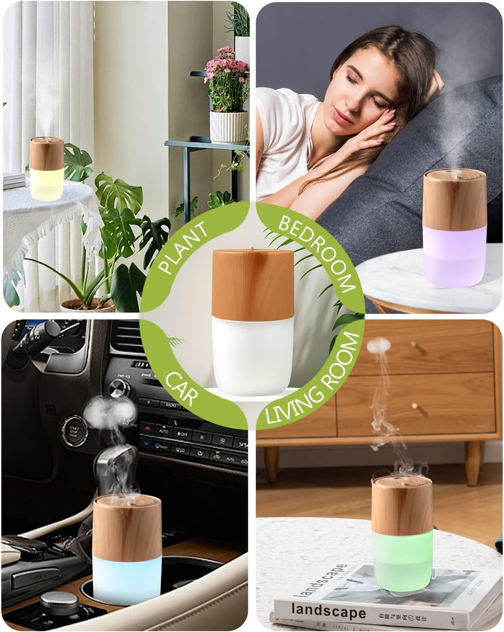 Essential Oil Diffuser, 300ml Ultrasonic Humidifier with 7 Colors, Jellyfish Mist Mode, Quiet Aromatherapy Humidifier, Waterless Auto Off Diffuser Decorative Gift for Home, Office, Yoga
