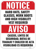 1PC Construction Signs, 14 x 10 Inches - Aluminum - Danger Area Under Construction Safety Site Signs For Jobsites - Bilingual Spanish