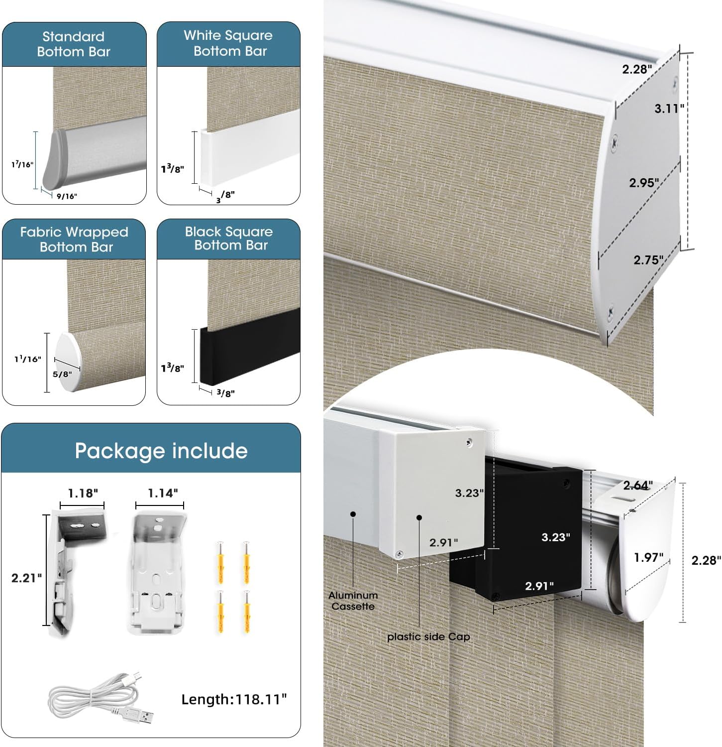 SmartWings Motorized 100% Blackout Shades Blinds, Custom Size, Cordless Window Shades with Rechargeable Battery, Work with Matter/Apple HomeKit, Alexa, Thread/Zigbee, Remote Optional, Safar Biscuit