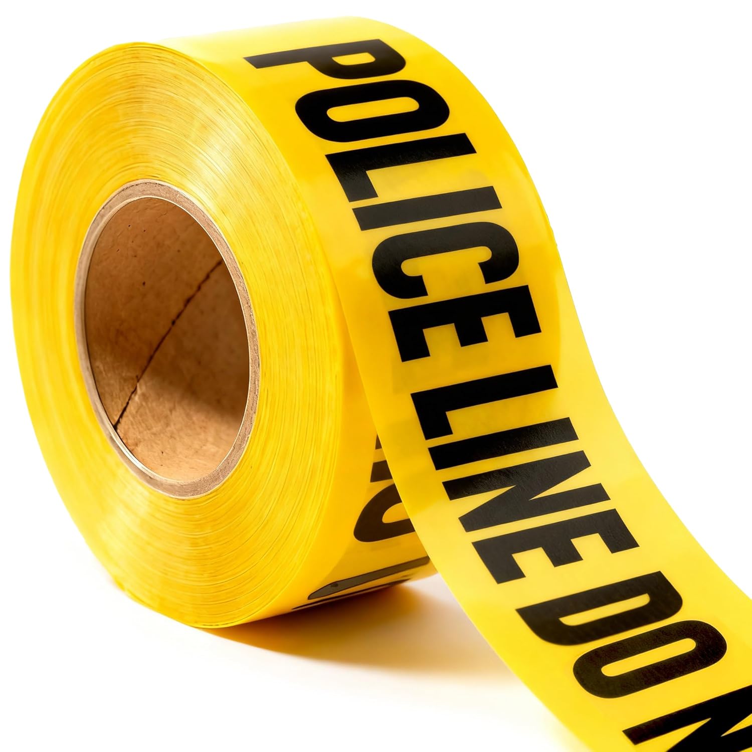 Police Line Do Not Cross Tape 3 inch X 1000 feet • Bright Yellow with a Bold Black Print • 3 in. Wide for Maximum Readability • Tear Resistant