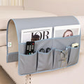 HAOMAIJIA Anti Slip Sofa Armrest Organizer Arm Chair Bedside Caddy Storage Organizer For Recliner Couch With 6 Pockets For Cell Phone Tv Remote Control (Light Gray, 31.89 inches × 18.5 inches)