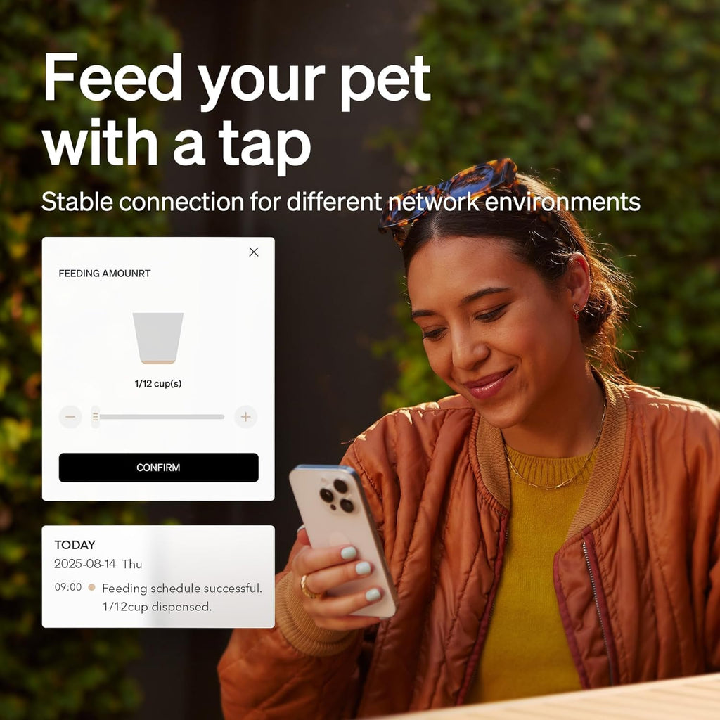 PETLIBRO Automatic Multiple Cats Feeder, 5G WiFi Automatic Dog Food Dispenser with Freshness Preservation for 2 Pets, 5L Timed Pet Feeder with Low Food Sensor, Up to 10 Meals Per Day, Granary Black