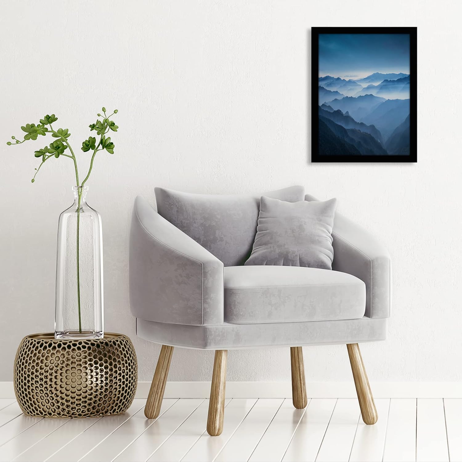 Americanflat 12x16 Picture Frame with Shatter-Resistant Glass - Signature Collection - Gallery-Style Frames Made of Engineered Wood - Photo Frame for Wall Display - Black