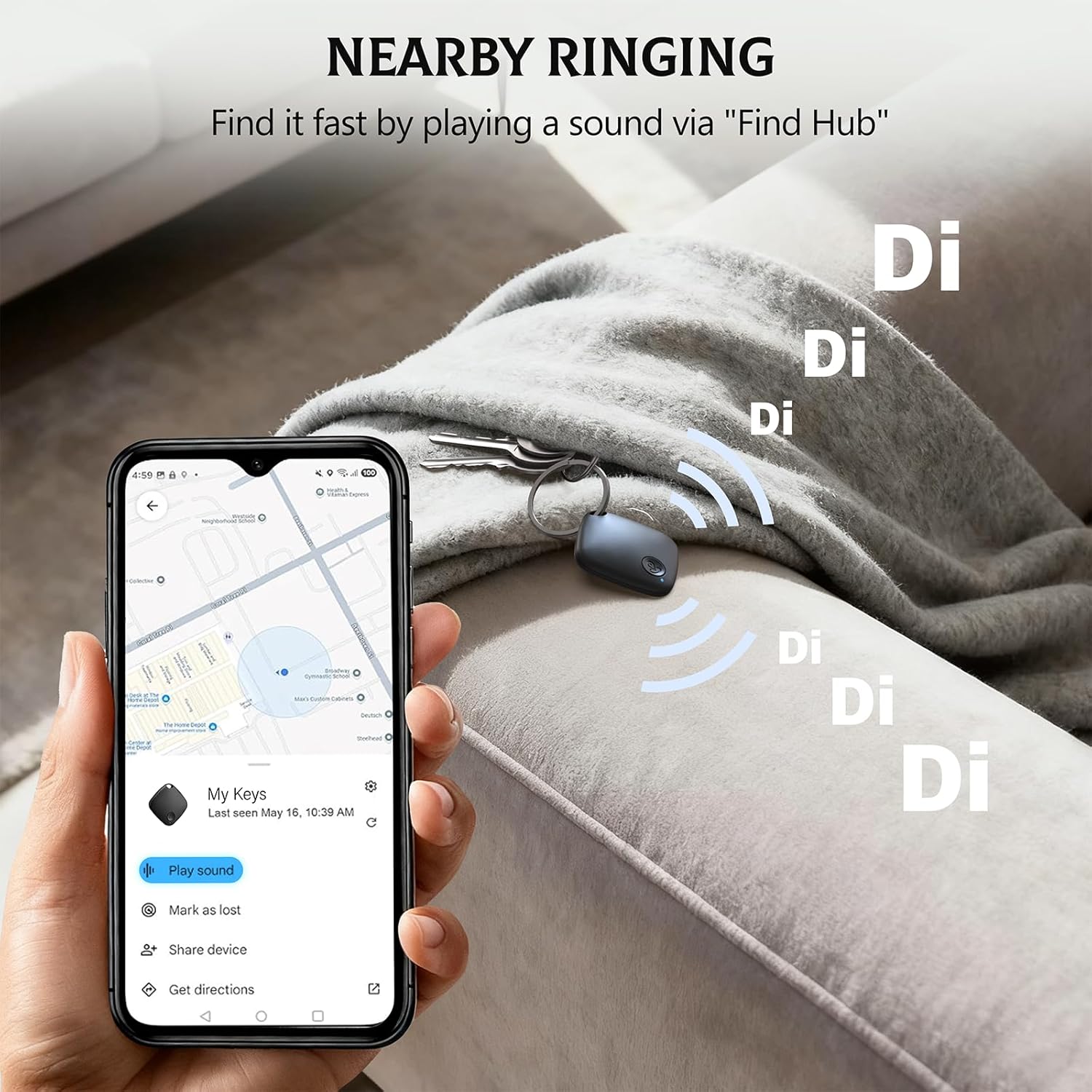 2025 Upgraded 【Google MFG Certified】 Air Tracker for Android 4 Pack, Tracker Tags Item Finder Works with Google’s Find Hub, Air Tracking Device Locator, Smart Tag for Keys, Luggage, Bag, Suitcases