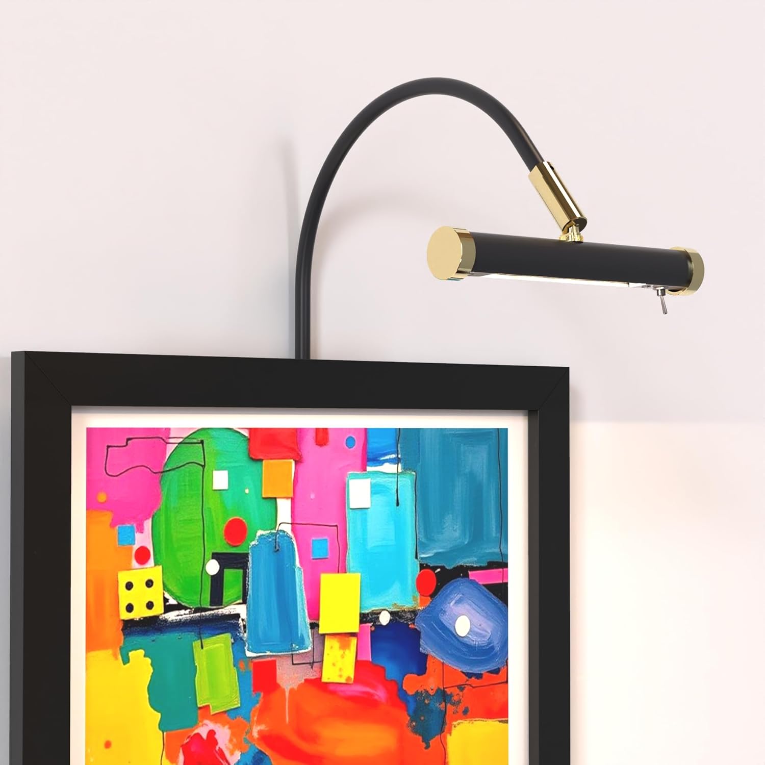Cocoweb 6 Inch Tru-Slim Oil Rubbed Bronze Picture Light - LED, 2700K, Adjustable Arm, Plug-in, Toggle Switch, Sleek and Compact Design