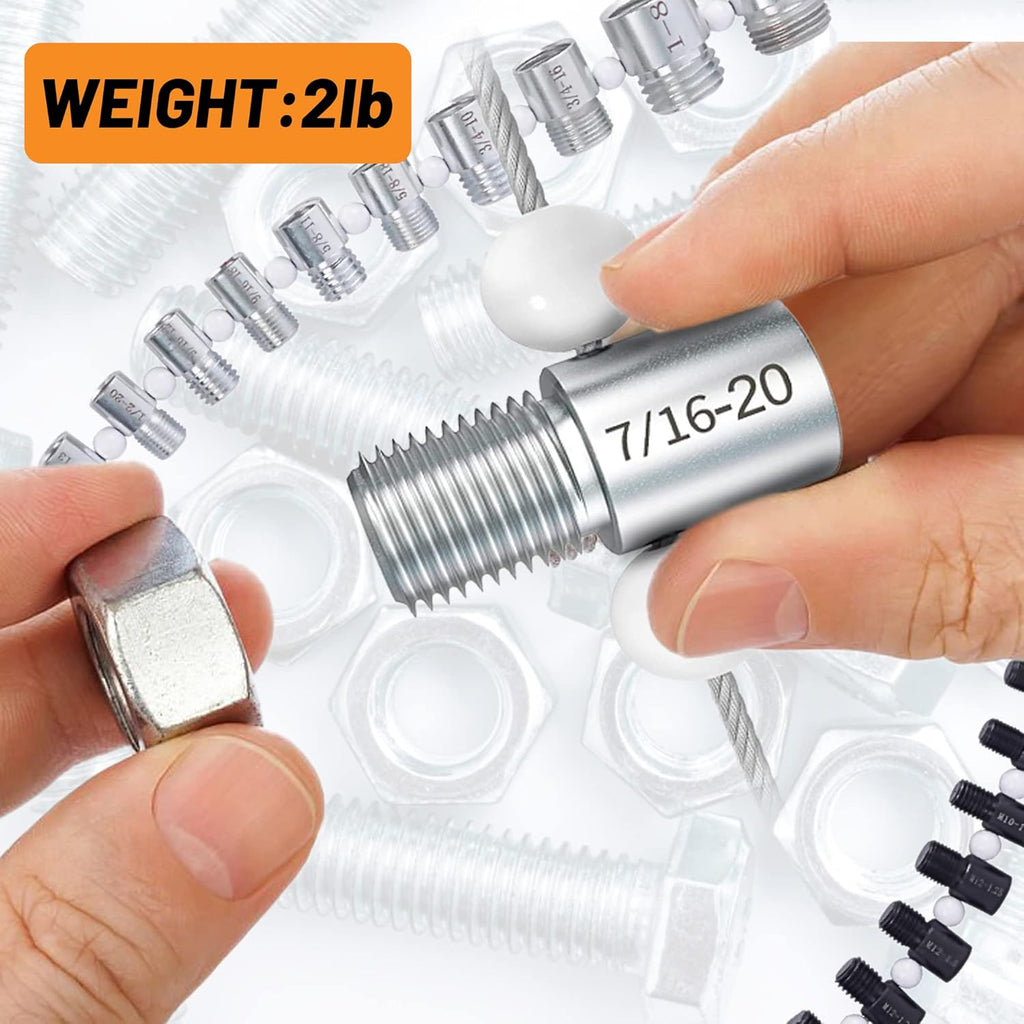 Nut and Bolt Thread Checker – High Speed Steel Thread Checker Standard and Metric – Complete SAE Male Female Gauge – Accurate Measurements