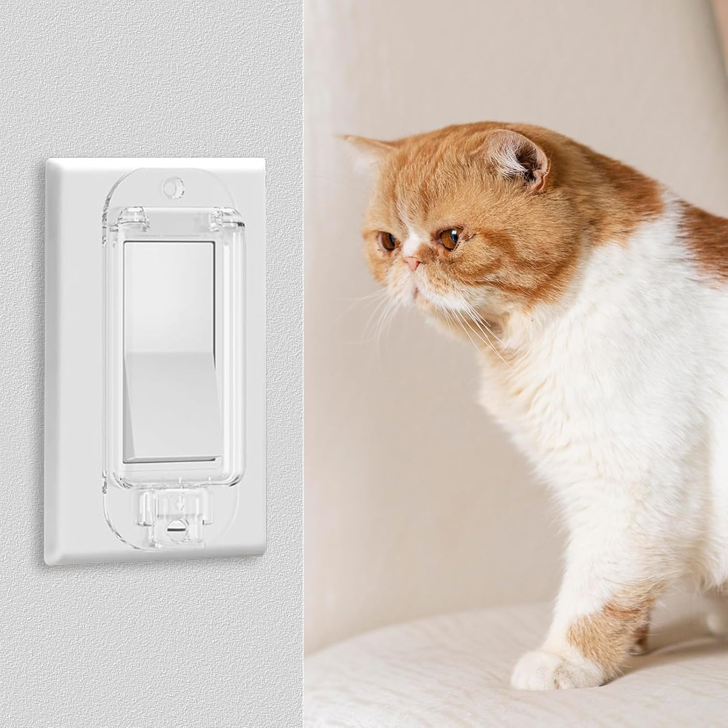 Light Switch Guard Cover 2 Pack Wall Switch Guard Child Proof Rocker Switches Plate Cover Keeps Lights or Switches from Being Accidentally Turned ON or OFF