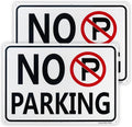 2 Pack No Parking Sign, 14"x 10" .040 Rust Free Aluminum – Reflective, UV Protected and Weatherproof