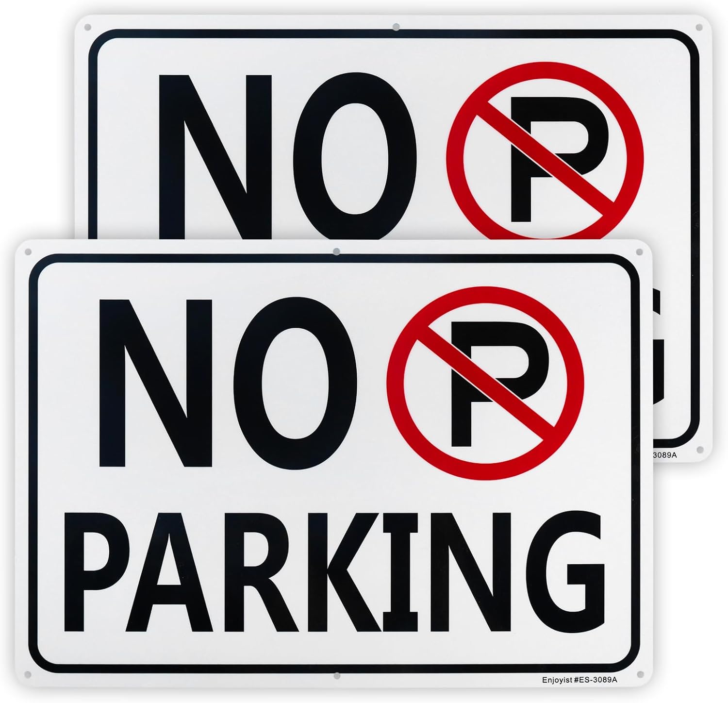 2 Pack No Parking Sign, 14"x 10" .040 Rust Free Aluminum – Reflective, UV Protected and Weatherproof