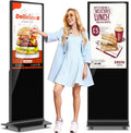 JIYANG 37 Inch Touchscreen Digital Signage Kiosk Ultra HD IPS Business Display with Android OS Support Split Screen and HDMI Input Ideal for Events and Office Spaces