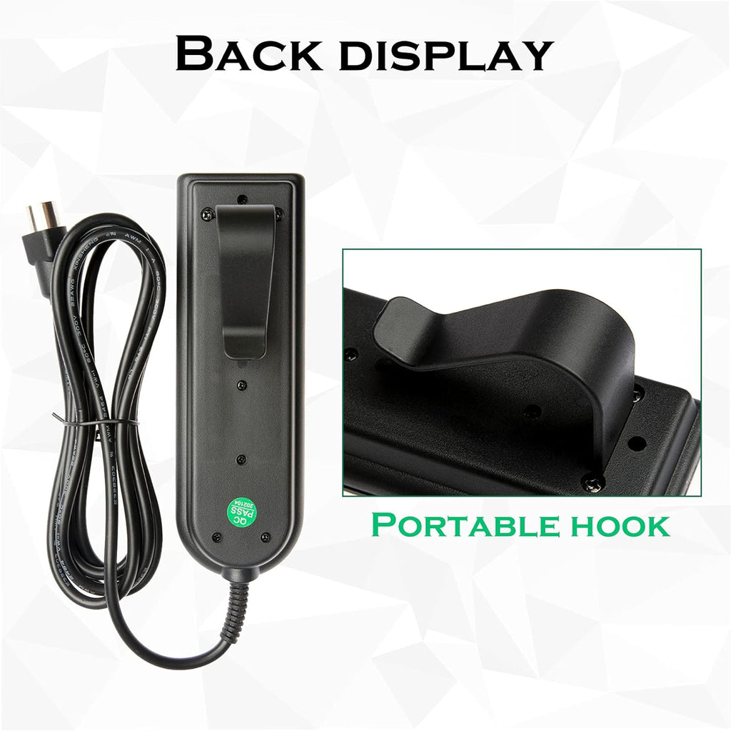 ICYANG Lift Chair Remote Replacement 5 Pin Power Lift Chair Recliner Hand Control, Catnapper Recliner Parts UP/Down 4 Button Roll line 180 Degree Electric Sofa Remote for Okin Power Recliners