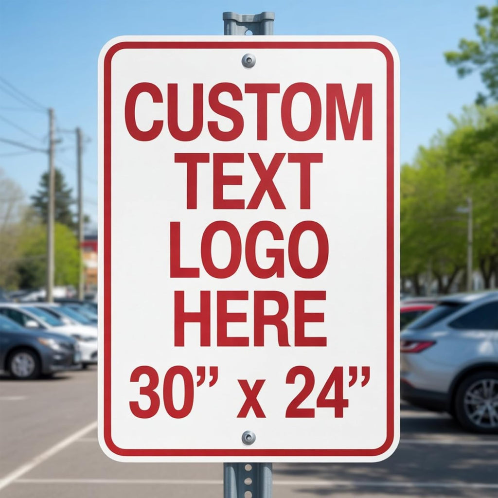 Custom Metal Sign Outdoor, 30x24 Inches, Personalized Metal Signs for Office, Business, Home, Rust Free .040 Aluminum