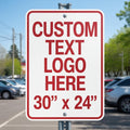 Custom Metal Sign Outdoor, 30x24 Inches, Personalized Metal Signs for Office, Business, Home, Rust Free .040 Aluminum
