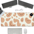Heated Mouse Pad with 3 Temperature Settings(104°F–122°F),Large 31.5x13 Inch PU Leather Heated Desk Mat,Waterproof Warming Pad for Office,Gaming & Cold Hands Relief,Abstract Geometrical