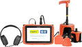 PQWT L7000 Underground Water Leak Detectors Indoor Outdoor Wall Water Pipe Detector Machine Multi Sensor Acoustic Pipeline Leakage Detection Kit Noise Reduction Headphone Smart Touchscreen Carry Case