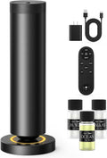 Waterless Diffuser with 90ML Essential Oils, Covers 1000 Sq Ft, Diffusers for Home Hotel, Adjustable Mist & Timer, Scent Diffuser Starter Kit with Night Light, Corded Electric,Black