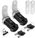 2 Pack Cabinet Lock with Keys, 1-1/8" RV Storage Lock Keyed Alike, RV Locks for Storage Door, Camper Cabinet Door Toolbox Lock Mailbox RV Cam Locks with Manual (Black -2 Pack, 1-1/8 Inch)…
