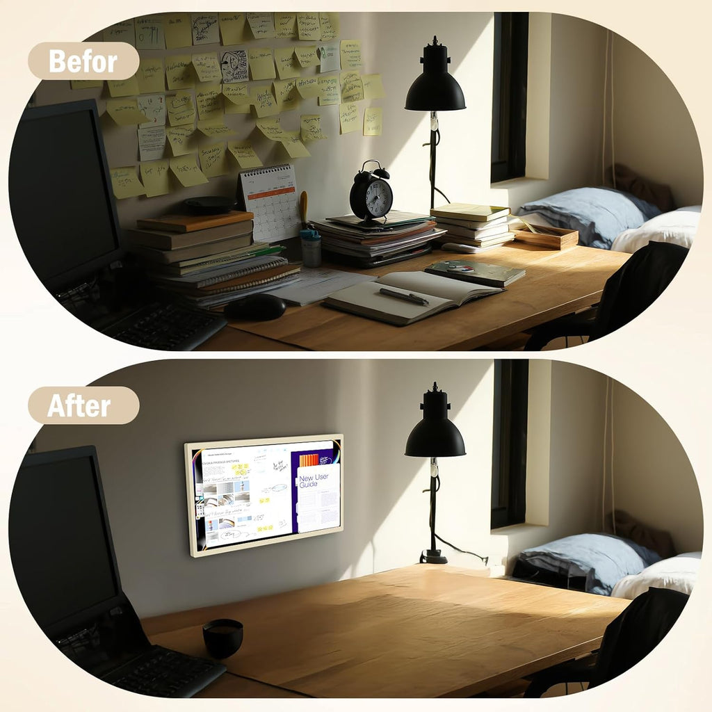 23.8 inch Digital Calendar,electronic digital wall touch screen smart calendar with Google Play Multi-calendar Sync for planner&personal organizers Wall/Desk Stand