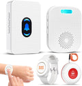 Daytech Wireless Caregiver Pager for Elderly Monitor/Seniors/Patient/Disabled at Home Nurse Alert System 300+ Feet 2 Portable/Vibration Receiver & 1 Call Button & 1 Alert Watch