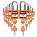 TRADESAFE Lockout Tagout Locks Set - 10 Orange Loto Locks, Lockout Locks Keyed Different, 2 Keys Per Lock, OSHA Compliant Lock Out Tag Out Padlocks, Safety Padlocks for Electrical Lockout Tag Out Kits