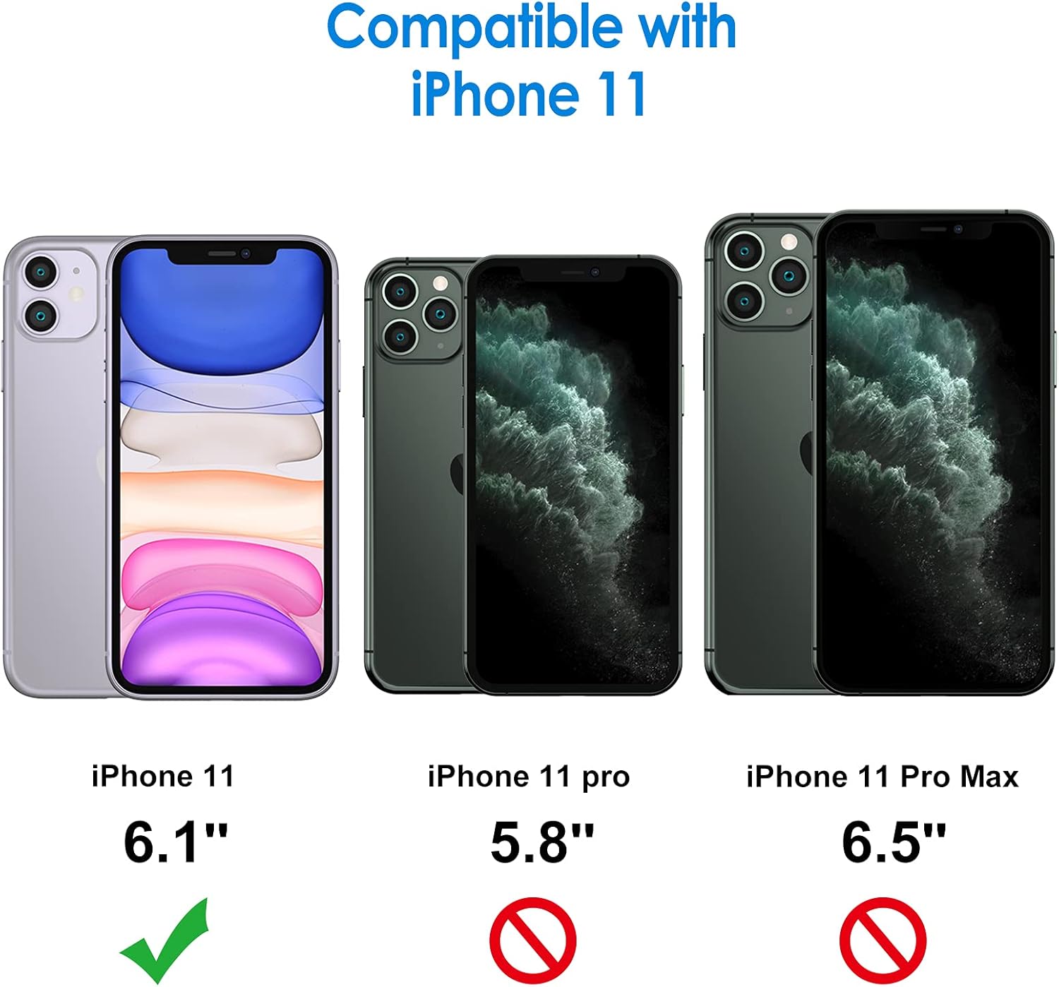 JETech Privacy Screen Protector for iPhone 11 6.1-Inch with Camera Lens Protector, Anti Spy Tempered Glass Film, 2-Pack Each
