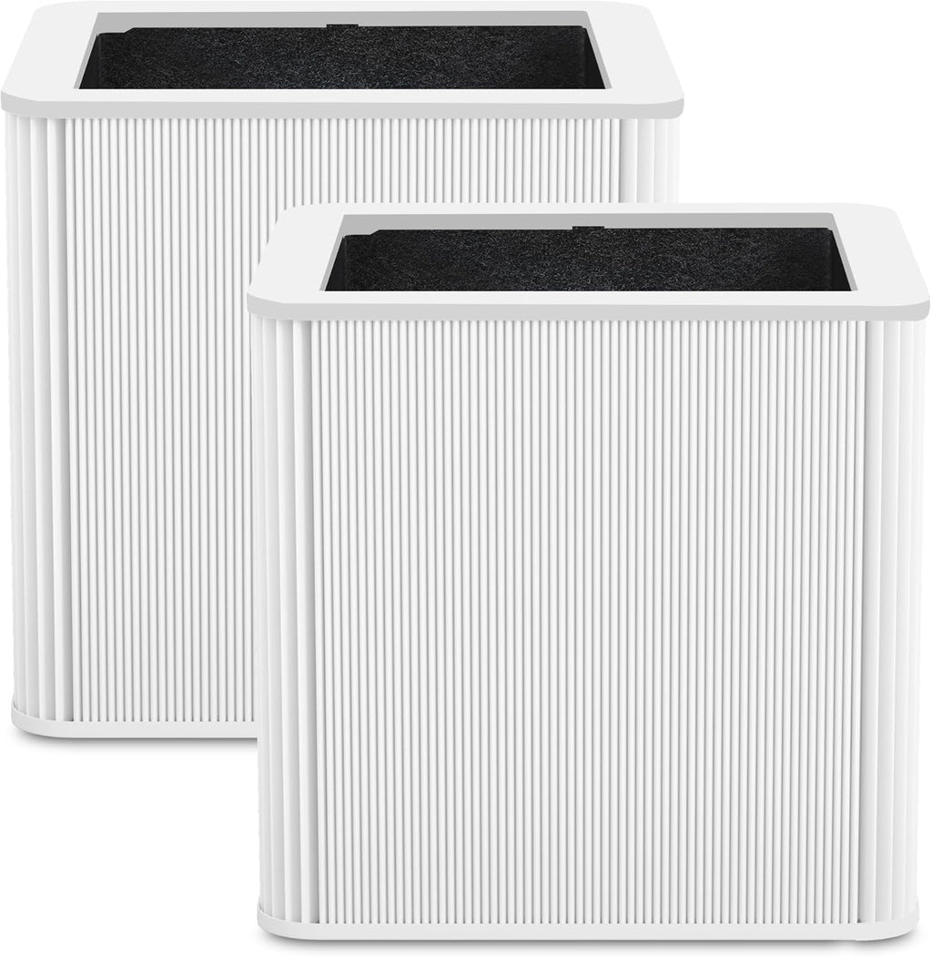 2 Pack 211+ Replacement Filter Compatible with Blue Pure 211+ and 211+ Auto Air Purifier, 2-Stage Filtration System of H13 True Filter & Activated Carbon Filter
