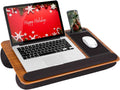 LAPGEAR Home Office Pro Lap Desk with Wrist Rest, Mouse Pad, and Phone Holder - Espresso Woodgrain - Fits up to 15.6 Inch Laptops - Style No. 91612