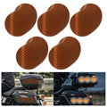 Non Fading Brown Reflective Stickers 2-inch Diameter Round Reflector, Outdoor Waterproof High Visibility Warning Adhesive Tape (50 Pcs)