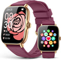 Smart Watches Fitness Tracker for Men Women with Step Counter, Sleep /Calorie Monitor, Pedometer, IP68 Waterproof, 120+ Sports for iPhone Android, 1.91” Touchscreen Smartwatch (Casual, Wine-red, 1.91)