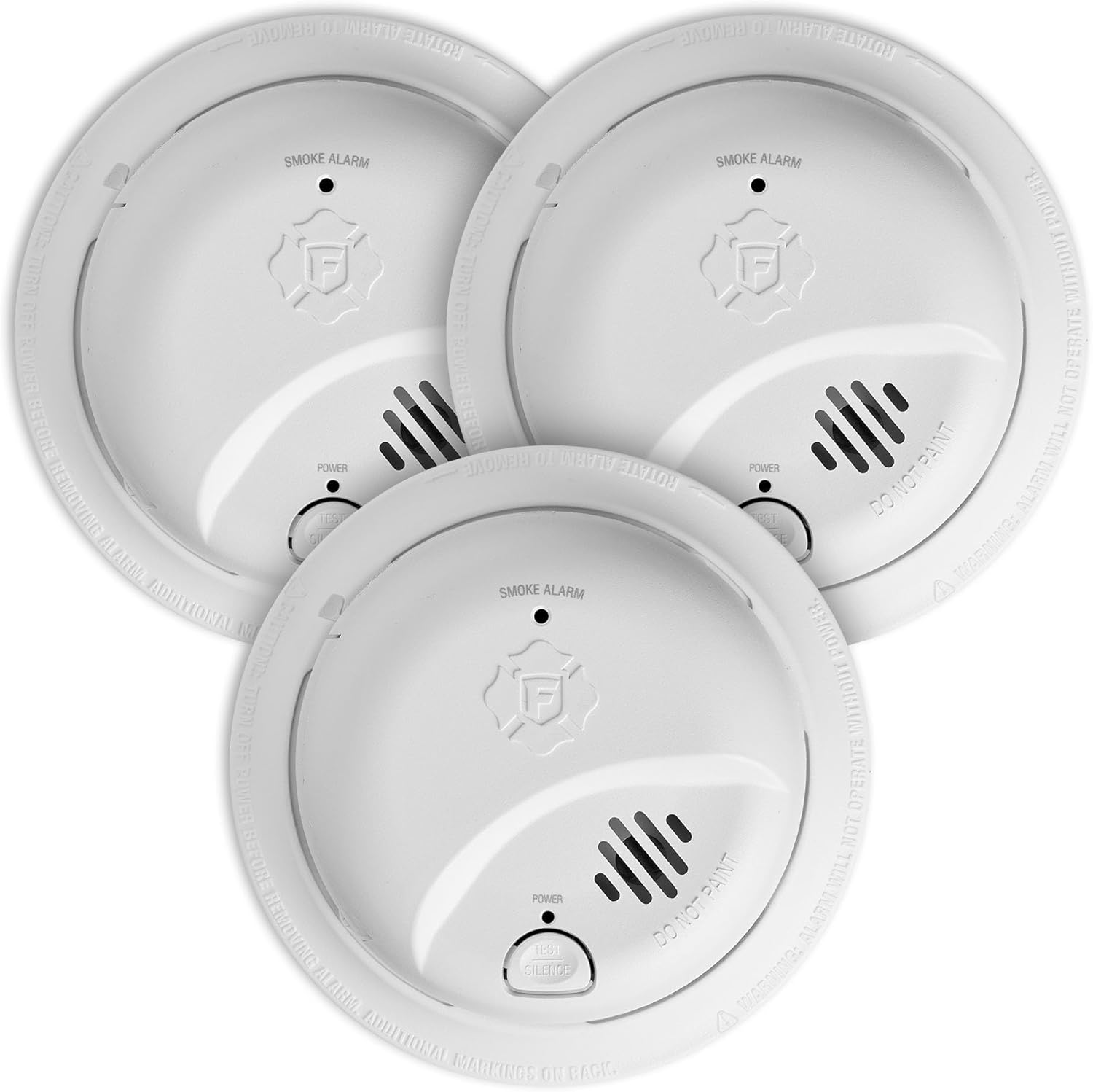 First Alert Smoke Alarm, Interconnect Hardwire Detector with Battery Backup, SMI100-AC, 3-Pack
