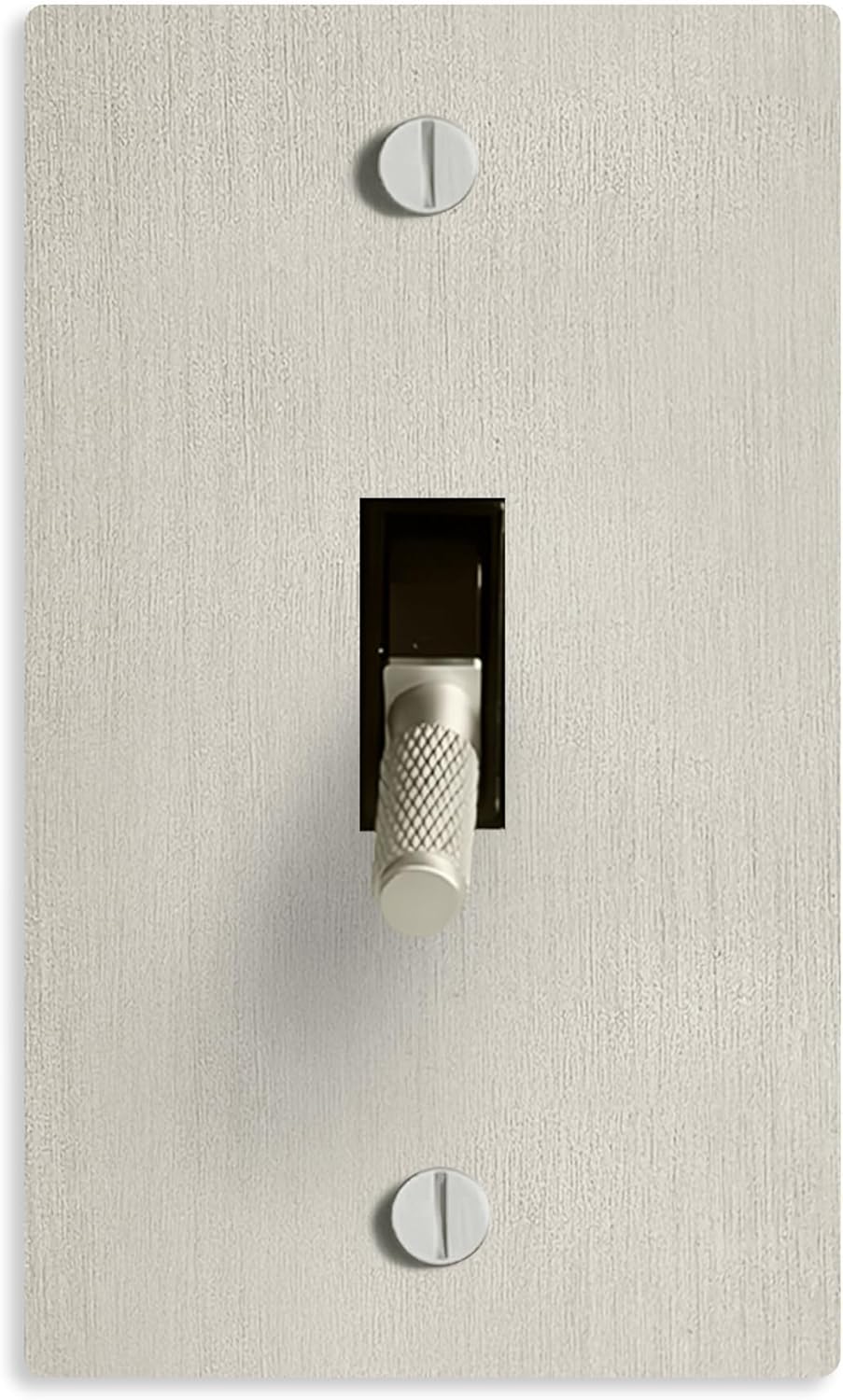 Select 15A 120V AC 1-Gang Toggle Switch, Vintage Satin Nickel Plated Single Pole 3 Way Compatible Wall Mount Toggle Switch, Included Faceplate & Switch Module, UL Listed