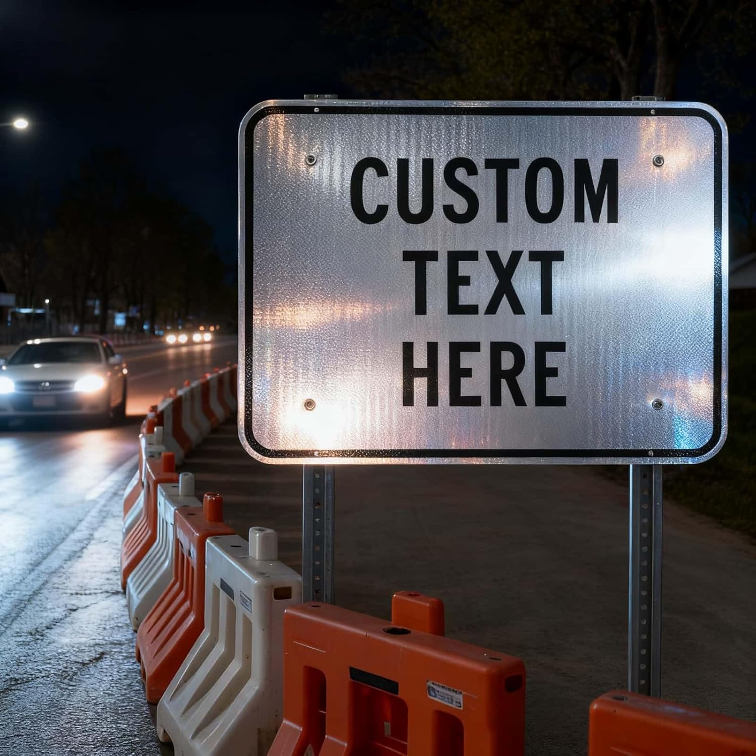 Custom Metal Signs for Business Outdoor, 30x24 Inches Reflective Option, Single/Double-Sided, Personalized Aluminum Signs, Rust-Free