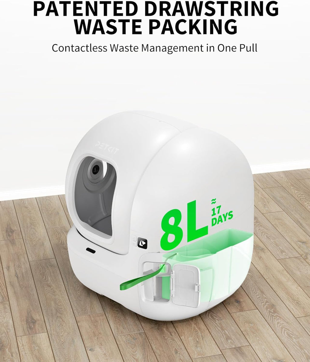PETKIT 2025 New Purobot Max Pro Cat's Facial Recognition AI-Camera Automatic Cat Litter Box, 210° Wide Angle, 5G WiFi App Control Self Cleaning Cat Litter Box Large, Odor-Free & Integration Safety