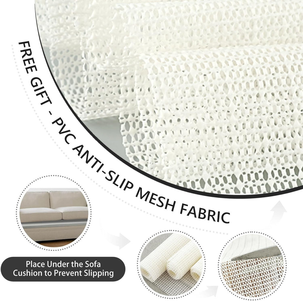 HAVARGO Couch Cushion Support for Sagging Seat 20X20X2 Inches Couch Supports for Sagging Cushions, High Density Foam Sofa Cushion Support with Anti Slip Mesh Fabric Light Grey Set of 3