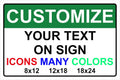 Custom Signs for Outside - Personalized Metal Signs for Outdoors, Home, Airbnb, Office, 8x12 Inch Custom Metal Sign Rust Free, UV Protected, Waterproof and Easy to Install - Made in USA