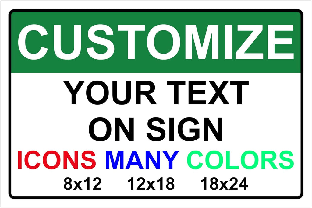 Custom Signs for Outside - Personalized Metal Signs for Outdoors, Home, Airbnb, Office, 18x24 Inch Custom Metal Sign Rust Free, UV Protected, Waterproof and Easy to Install - Made in USA