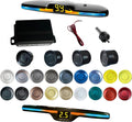 New Feature Rear Parking Sensor with Selectable Distance in Feet, Bidirectional Display Options, and Customizable Numeric Orientation（Black）