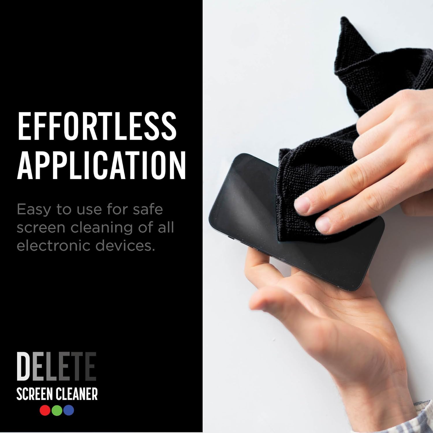 Delete Screen Cleaner 16oz Spray Bottle | Premium Streak-Free, Alcohol & Ammonia-Free Solution for All Devices | Gentle, Odorless & Easy to Use | Improves Visibility & Longevity of Screens