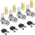 Cam Locks RV Storage Lock Keyed Alike,7/8" Cylinder Fits on 9/16" Max Door Thickness, RV Compartment, Camper, Trailer Replacement Set with 8 Keys, Chrome Finish