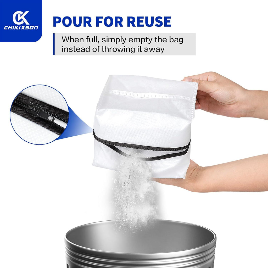 Reusable Vacuum Bags for All iRobot Roomba I & S & J Series Clean Base, 3 Pack, Zipper (New Version)