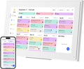 Digital Calendar: 15.6-inch Electronic Calendar & Chore Chart, Smart Touchscreen Interactive Display for Family Schedules–Wall Mount Included, Great for Organizing Your 2025-2026 Wall Planner