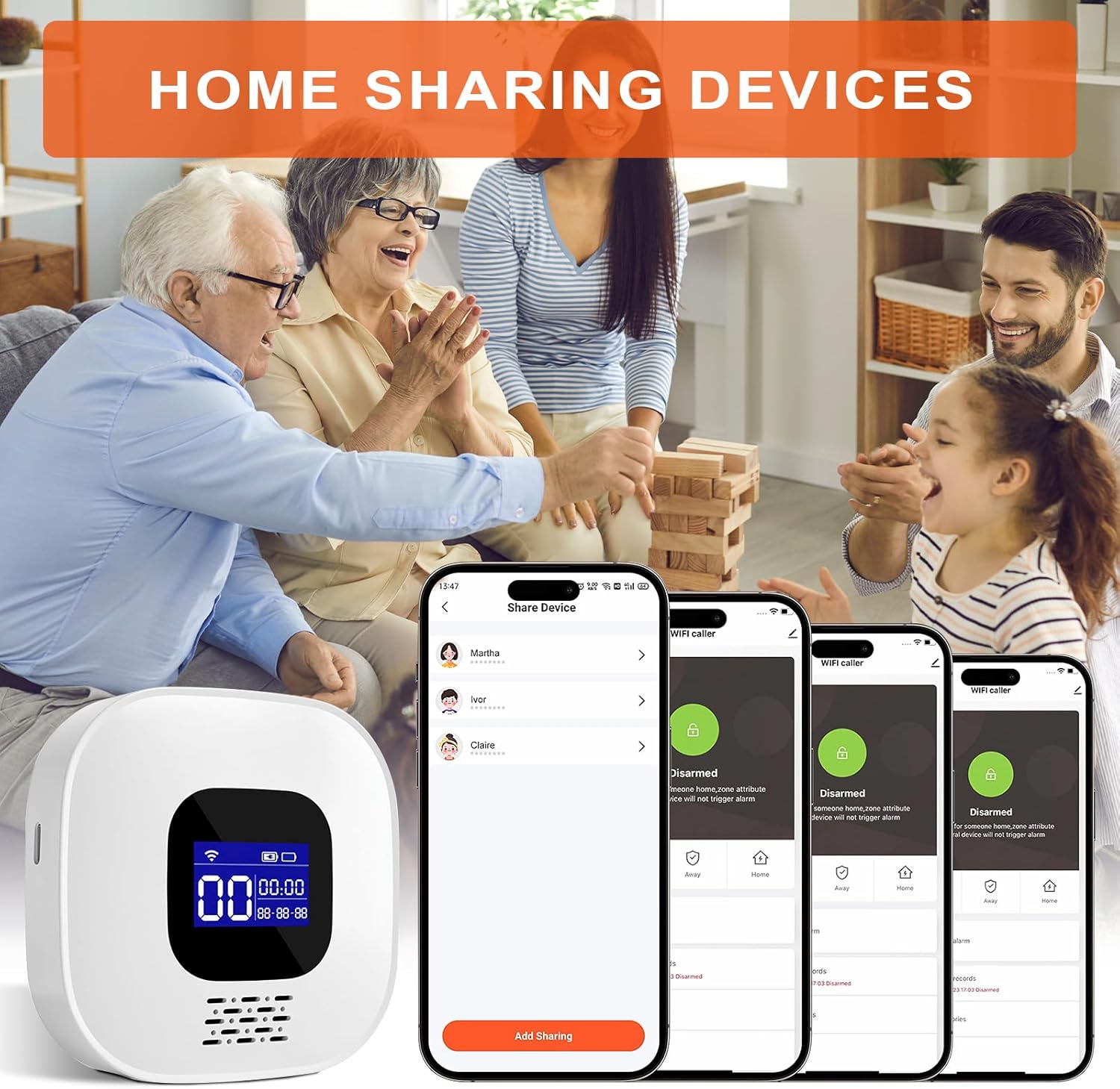 Wireless Caregiver Pager with Smart Call System & Call Buttons for Elderly Monitoring, Life Alert System for Seniors, 2 SOS Panic Button 1 Receiver